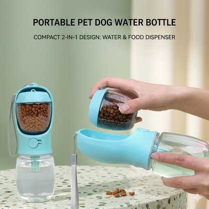 Portable Pet Dog Water & Food Bottle