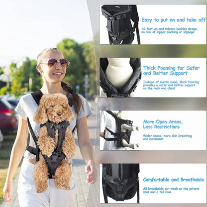 Pet Backpack Carrier For Cat Dogs Front Travel