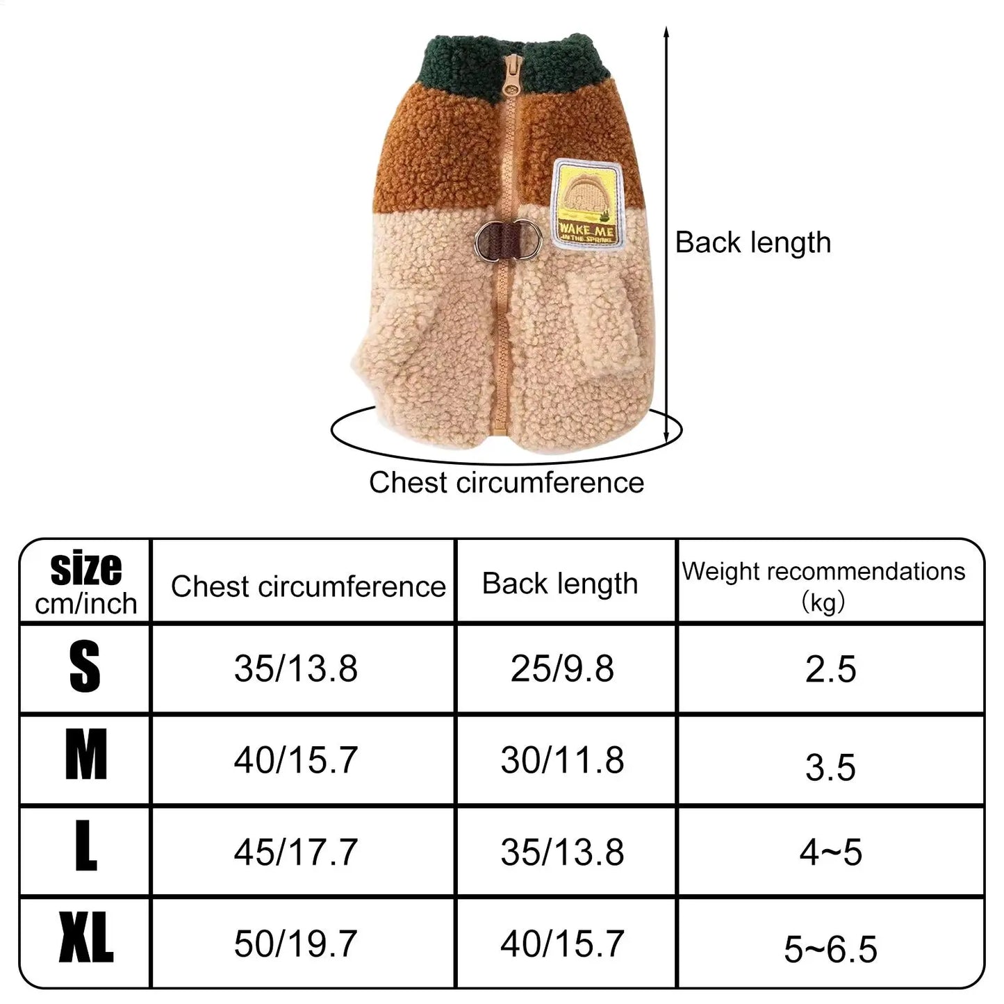 Dog Sweater Soft Zipper